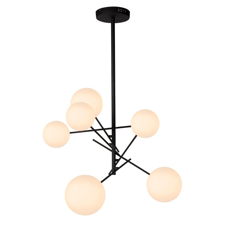 Lucide Alara 6 cluster hanglamp zwart
