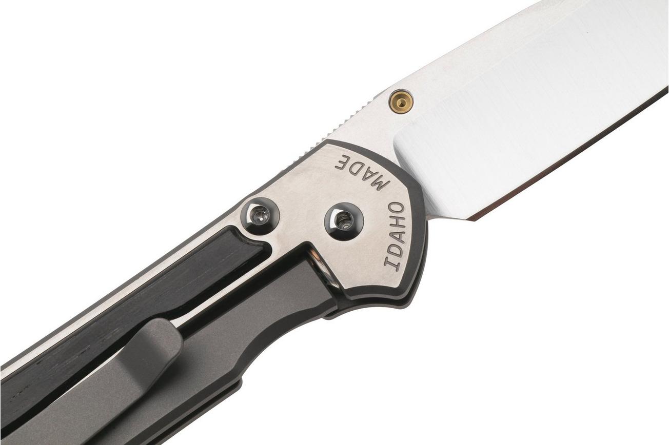 Chris Reeve Small Sebenza 31 S31-1620, Satin CPM MagnaCut, Polished Titanium, Bog Oak Inlay zakmes