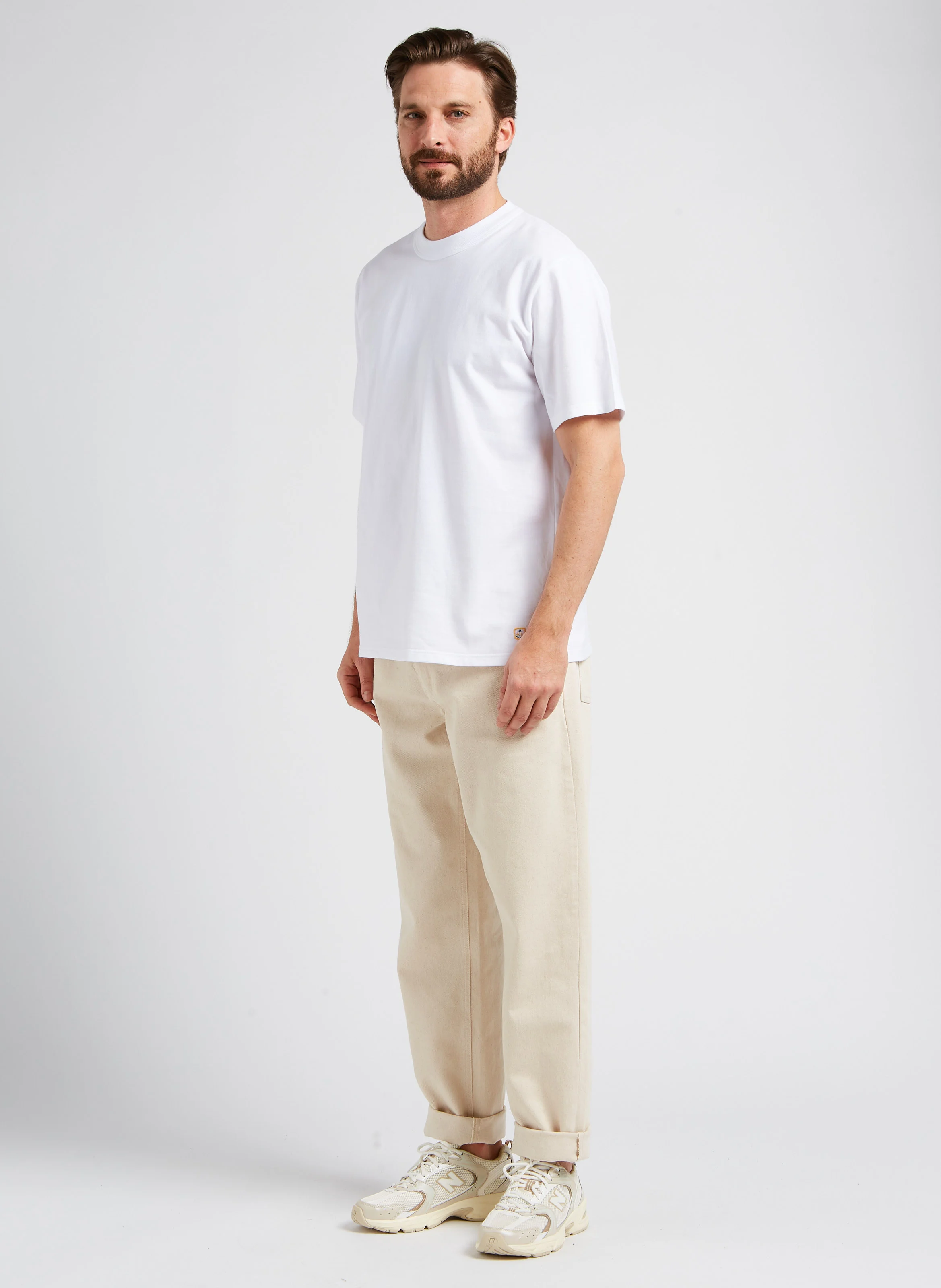 Jean décontracté en coton biologique | Beige