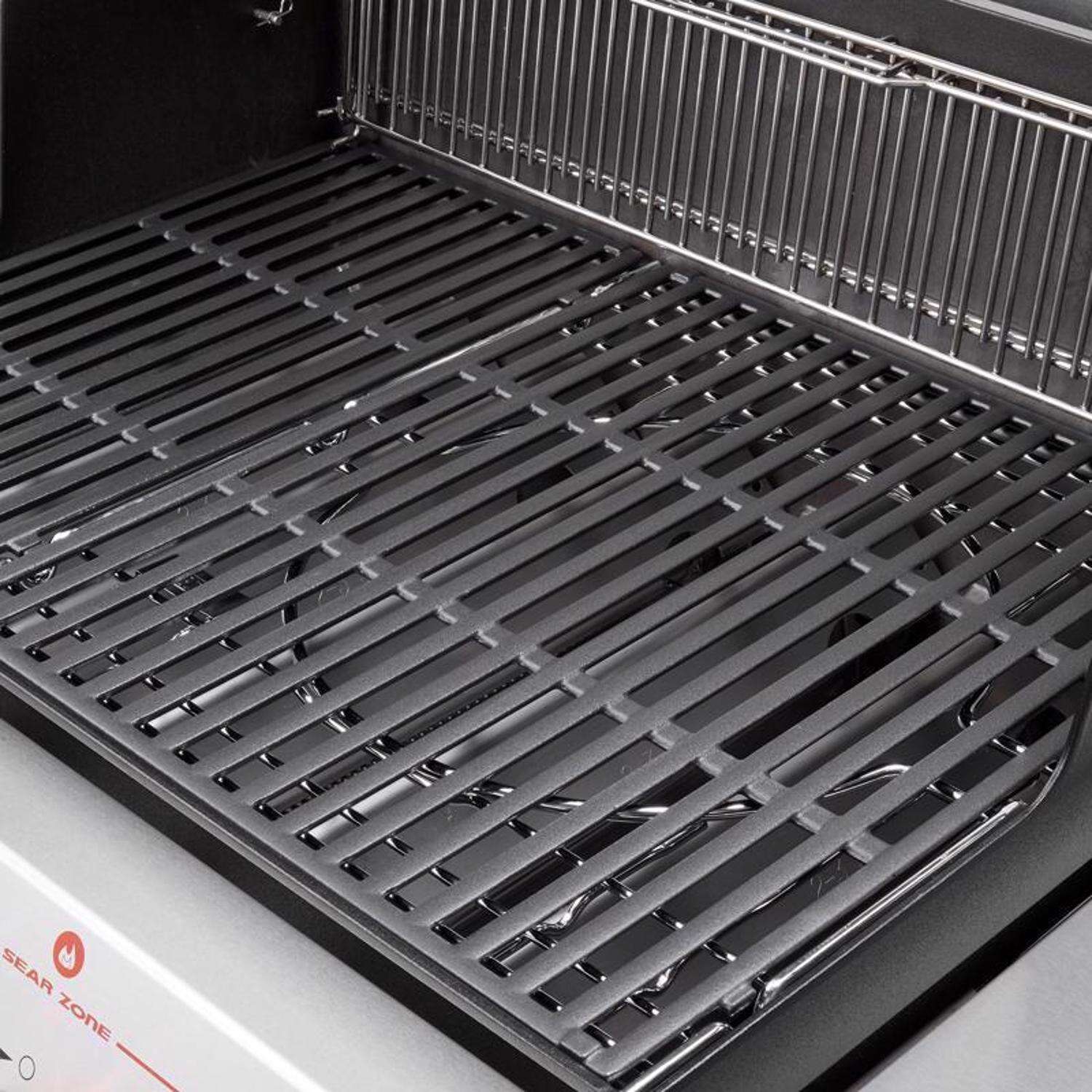 Churrasqueira a gás propano Weber Genesis E-335 com 3 queimadores, cor azul oceano profundo.