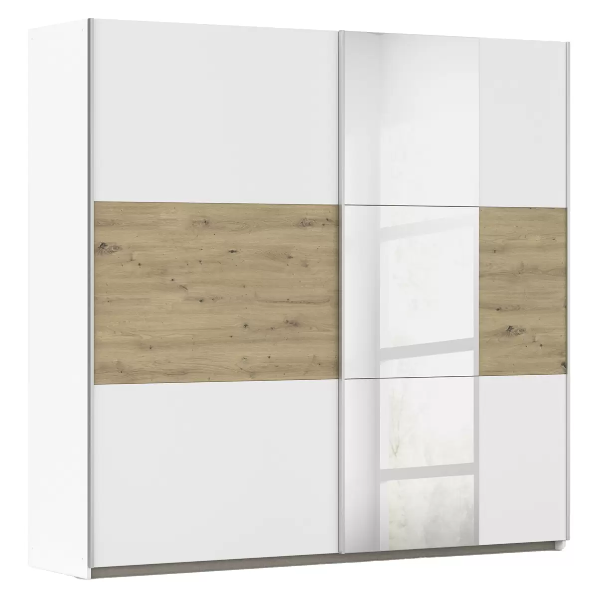 Schwebetürenschrank 2trg. Foster       Best Price Artisan Eiche,weiss