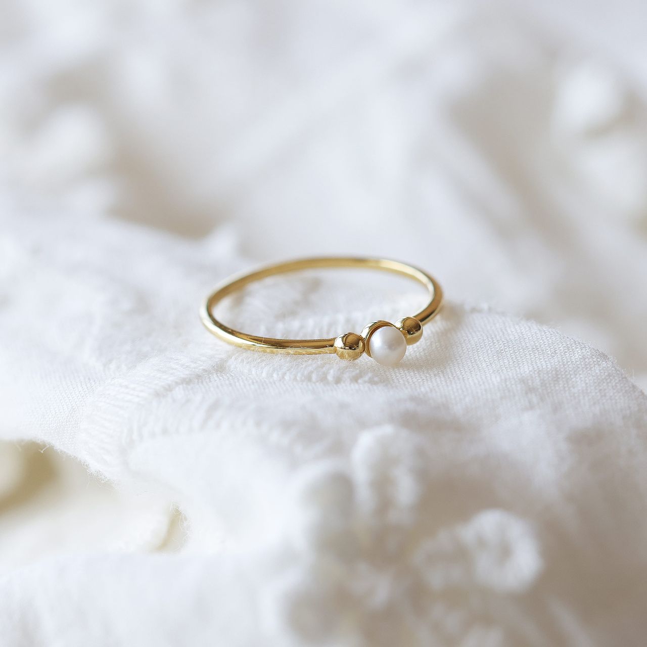 Zilveren goldplated ring zoetwaterparel