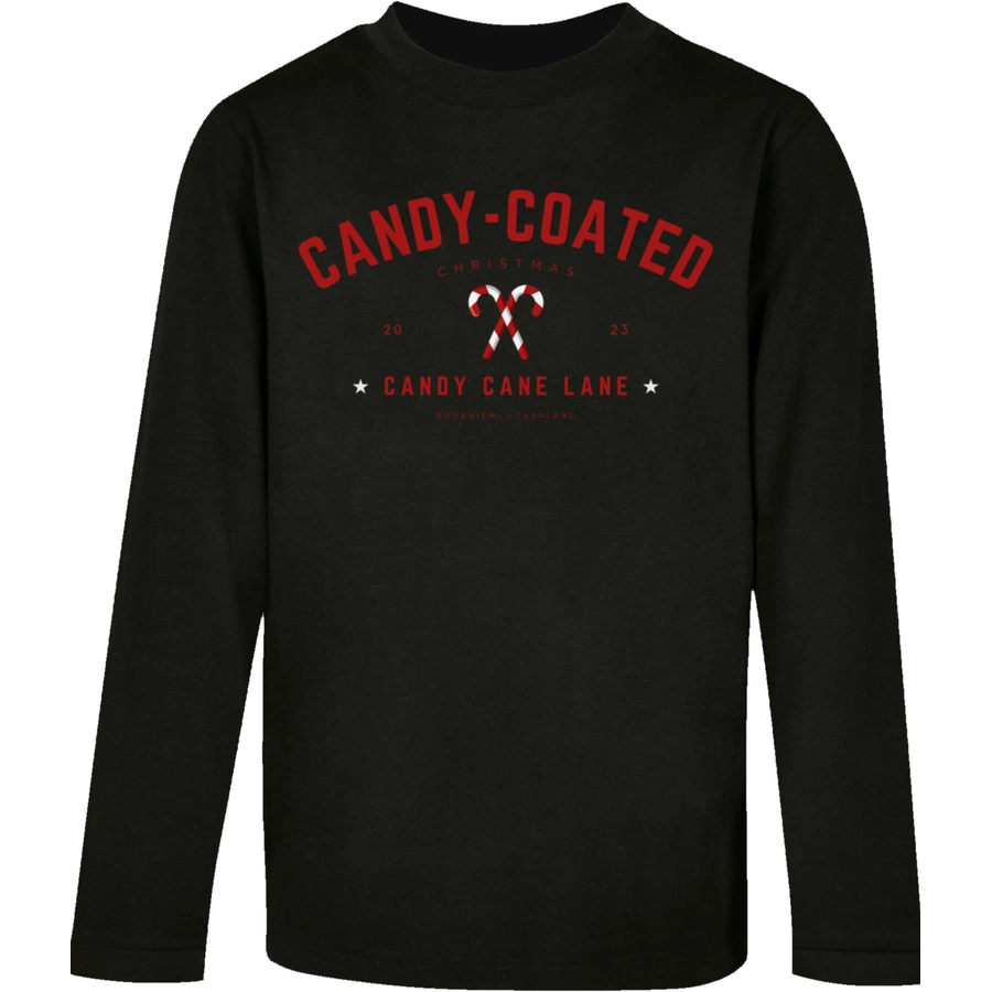 F4NT4STIC Longsleeve Shirt Weihnachten Candy Coated Christmas schwarz