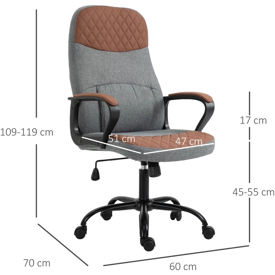 Vinsetto Bürostuhl  mit Massagefunktion braun, grau