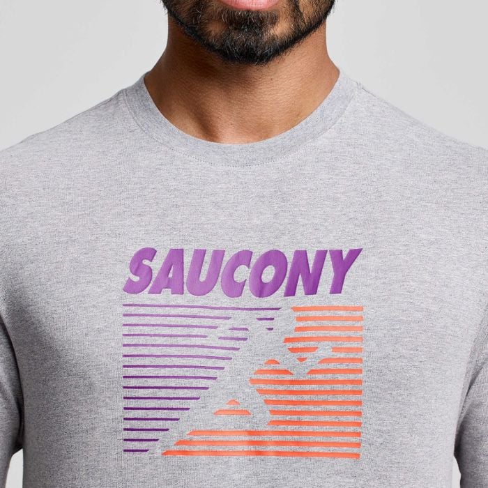 Saucony Unisex T-shirts Recovery Short Sleeve Grå