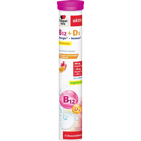 B12 + D3 Energie¹ + Immun² Brausetabletten