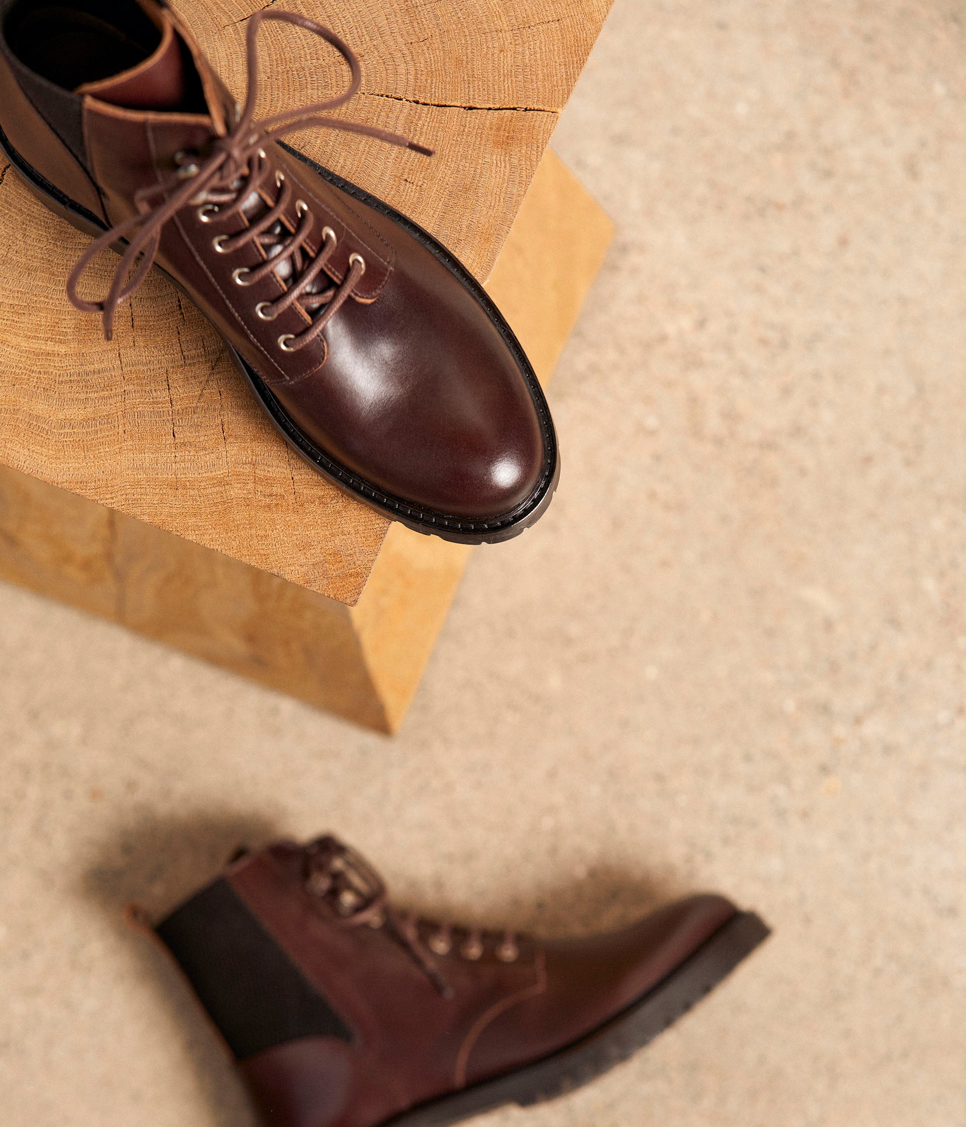 Bottines cuir chocolat Azélie