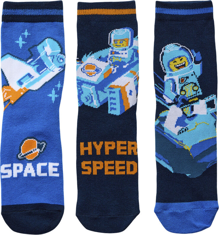 LEGO kidswear-LEGO børnetøj LWAGAN 102 - 3-PACK SOCKS Blå