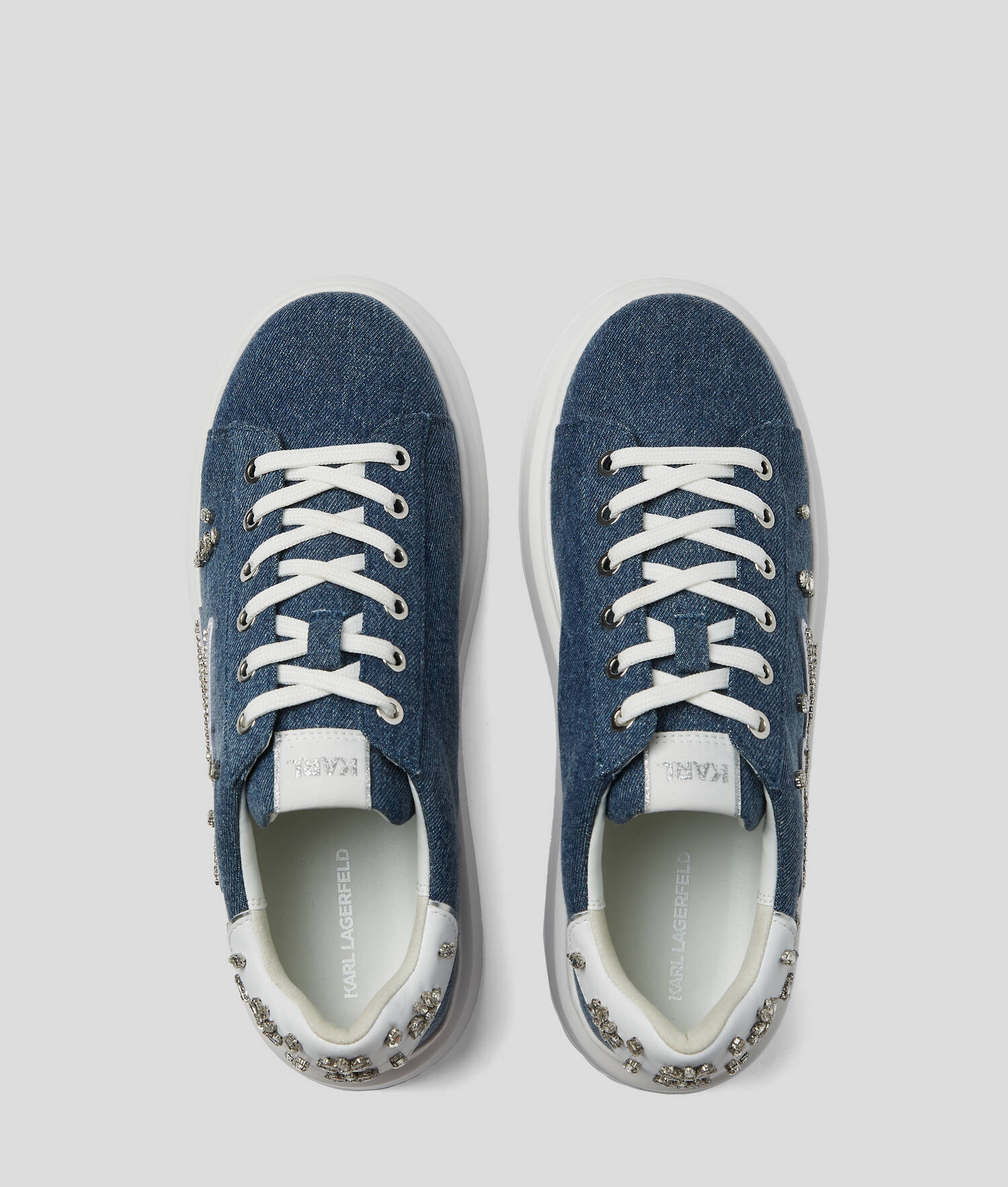 BASKETS AVEC ÉCUSSON ANAKAPRI FLORASTONE - Denim bleu