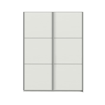 Kledingkast Janneke wit/houtnerf 202x152x64 cm