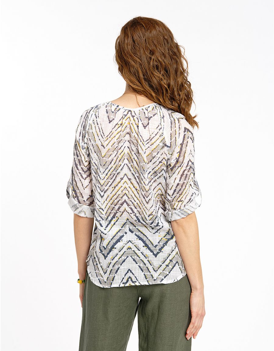 Blouse imprimée 100%coton
