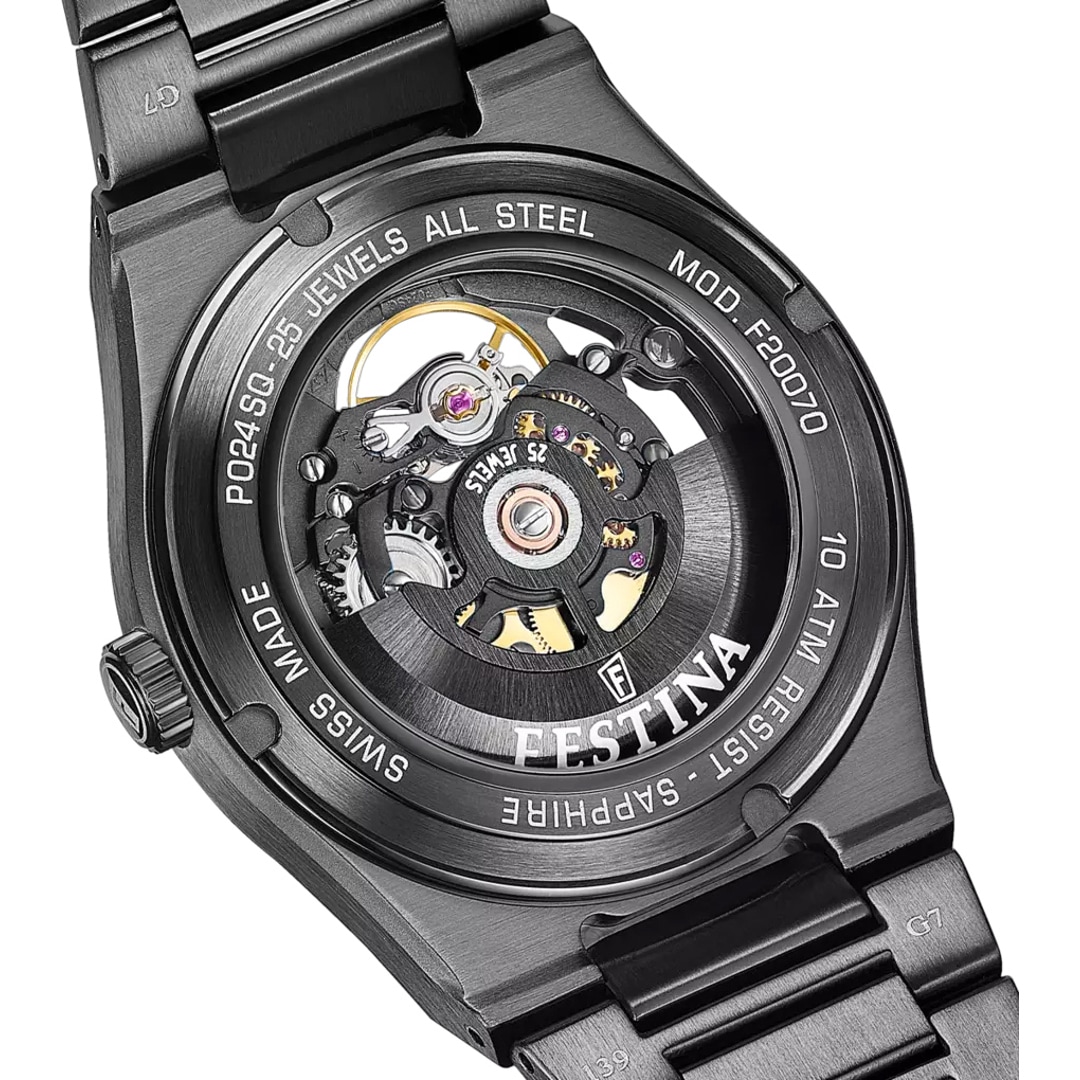 Festina Swiss Rivé Skeleton Schwarz