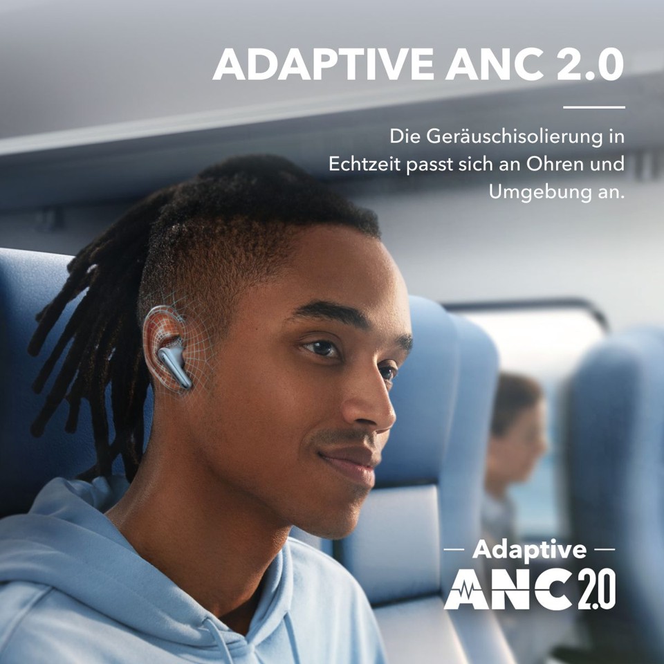 Anker - Høretelefoner - Soundcore Liberty 4 NC - Lyseblå