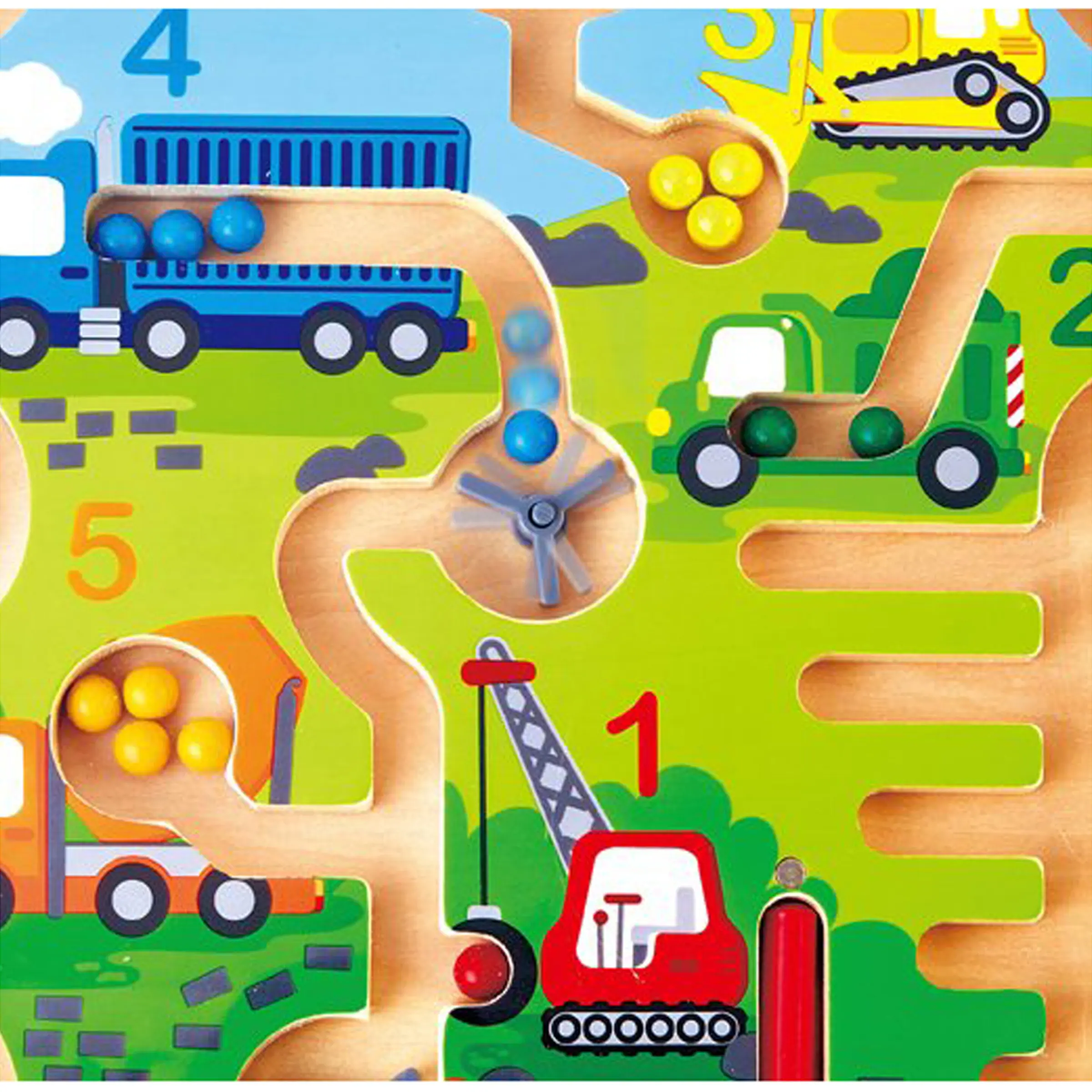 Hape Magnetspiel Baufahrzeuge-Labyrinth