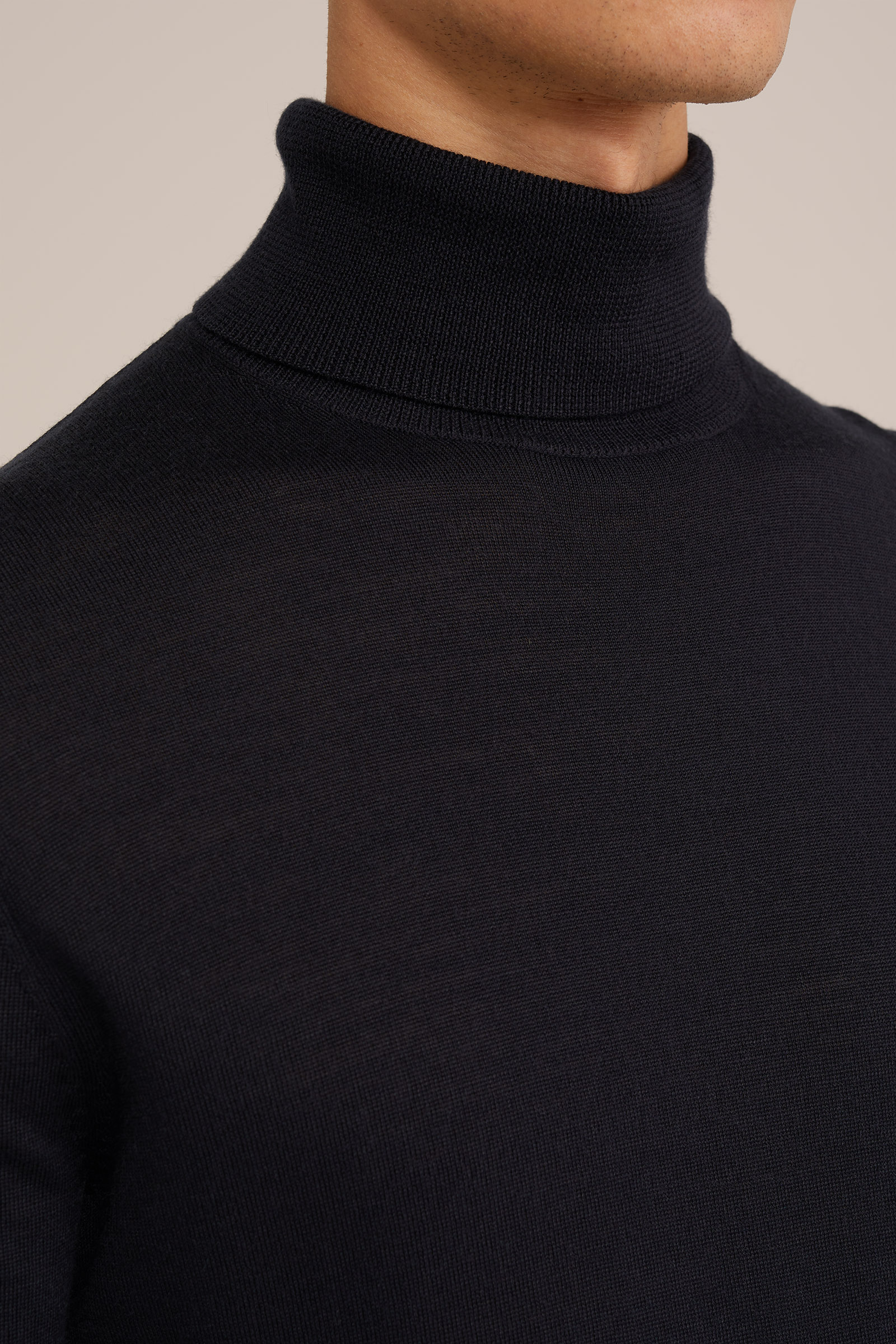 coltrui van merinowol WE Fashion Zwart