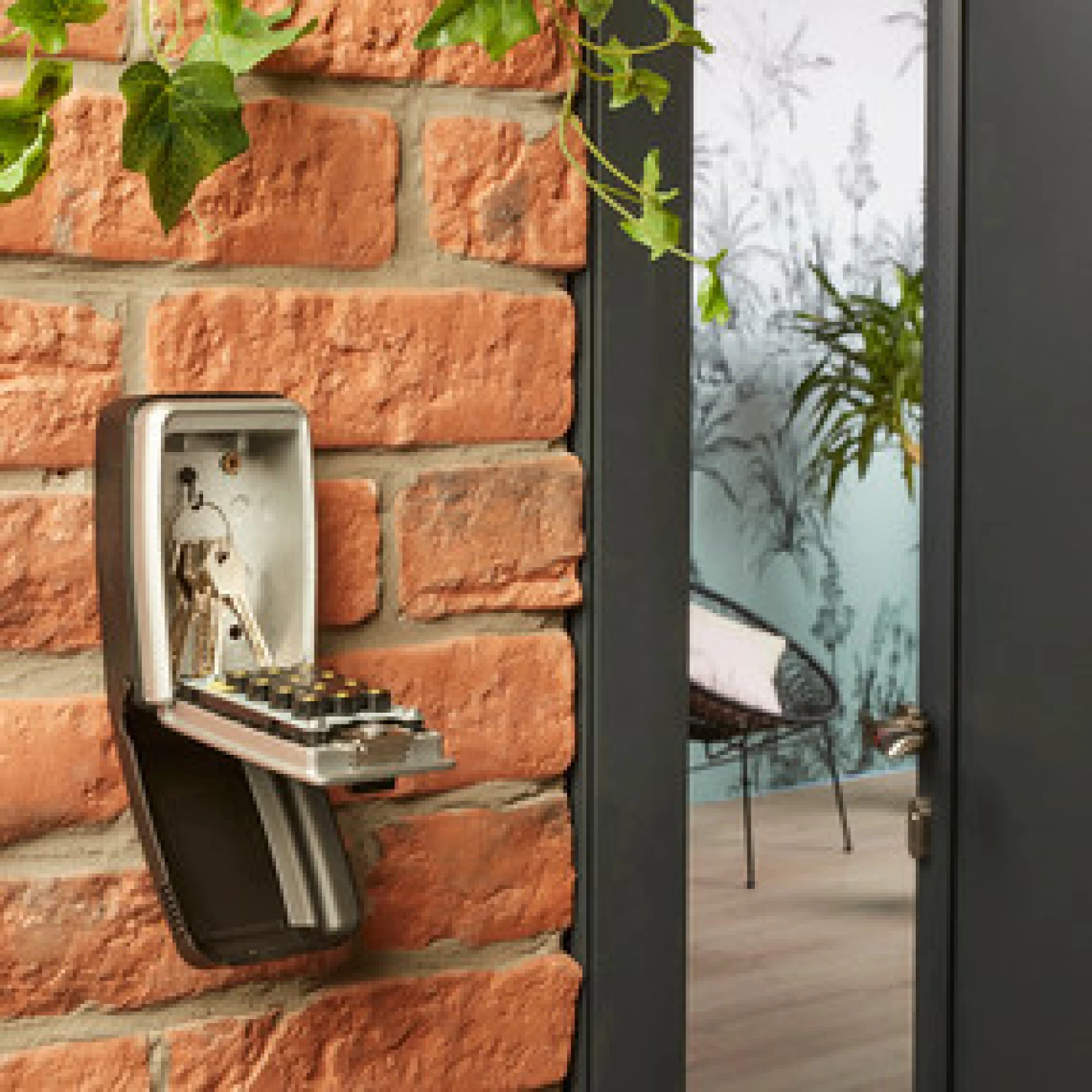 Master Lock 5423EURD Select Access® sleutelkast met drukknop - bevestiging aan muur