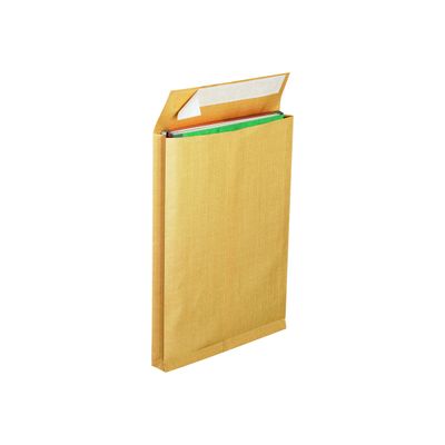 La Couronne - 25 Pochettes Kraft à soufflets - 260 x 330 mm - carré - avec bande (auto-adhésif)