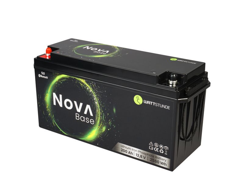 WATTSTUNDE Batterie NOVA Base 200 Ah LiFePO4 Batterie mit langer Lebensdauer