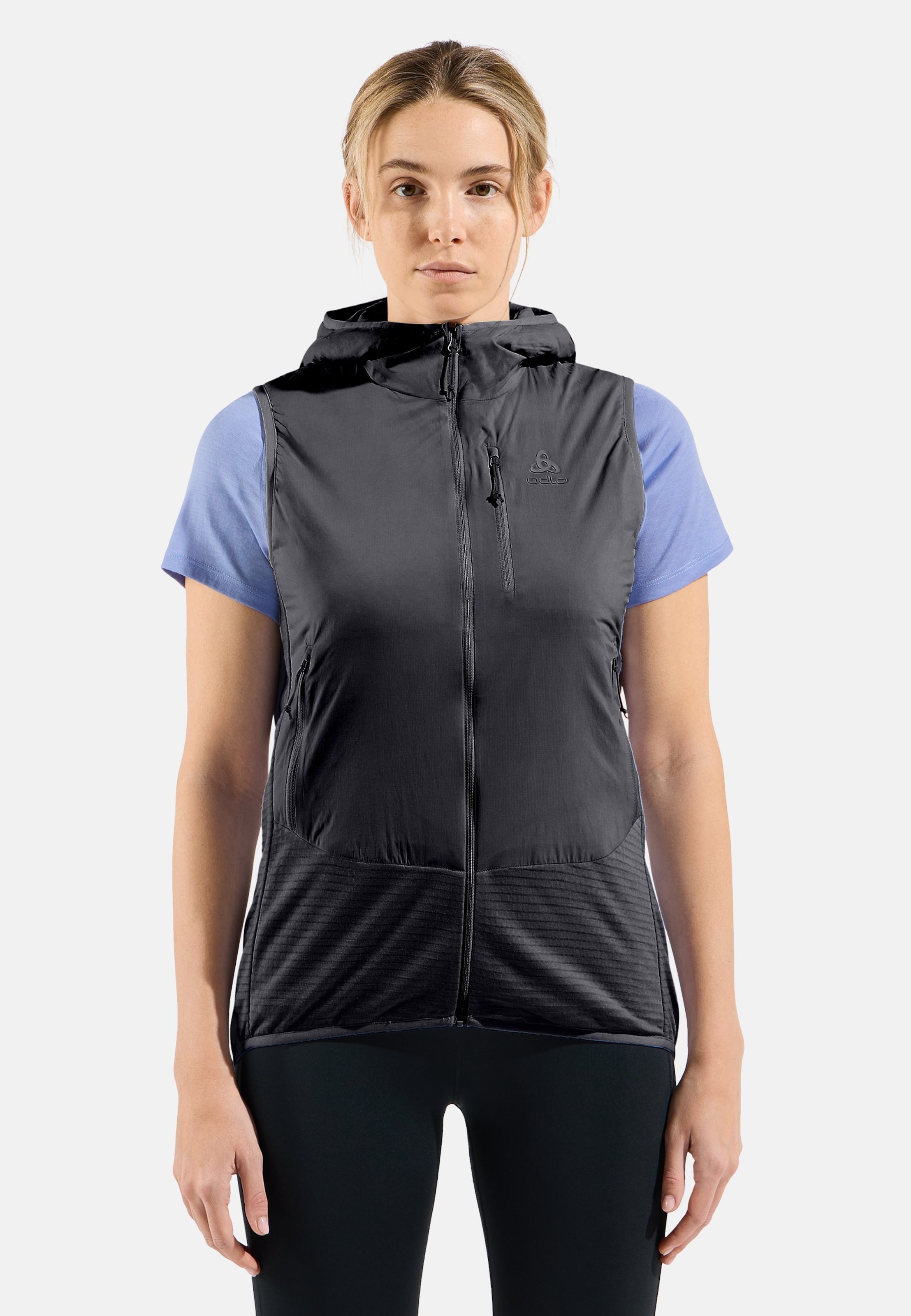 Isolierte Ascent Hybridweste mit Wolle in black