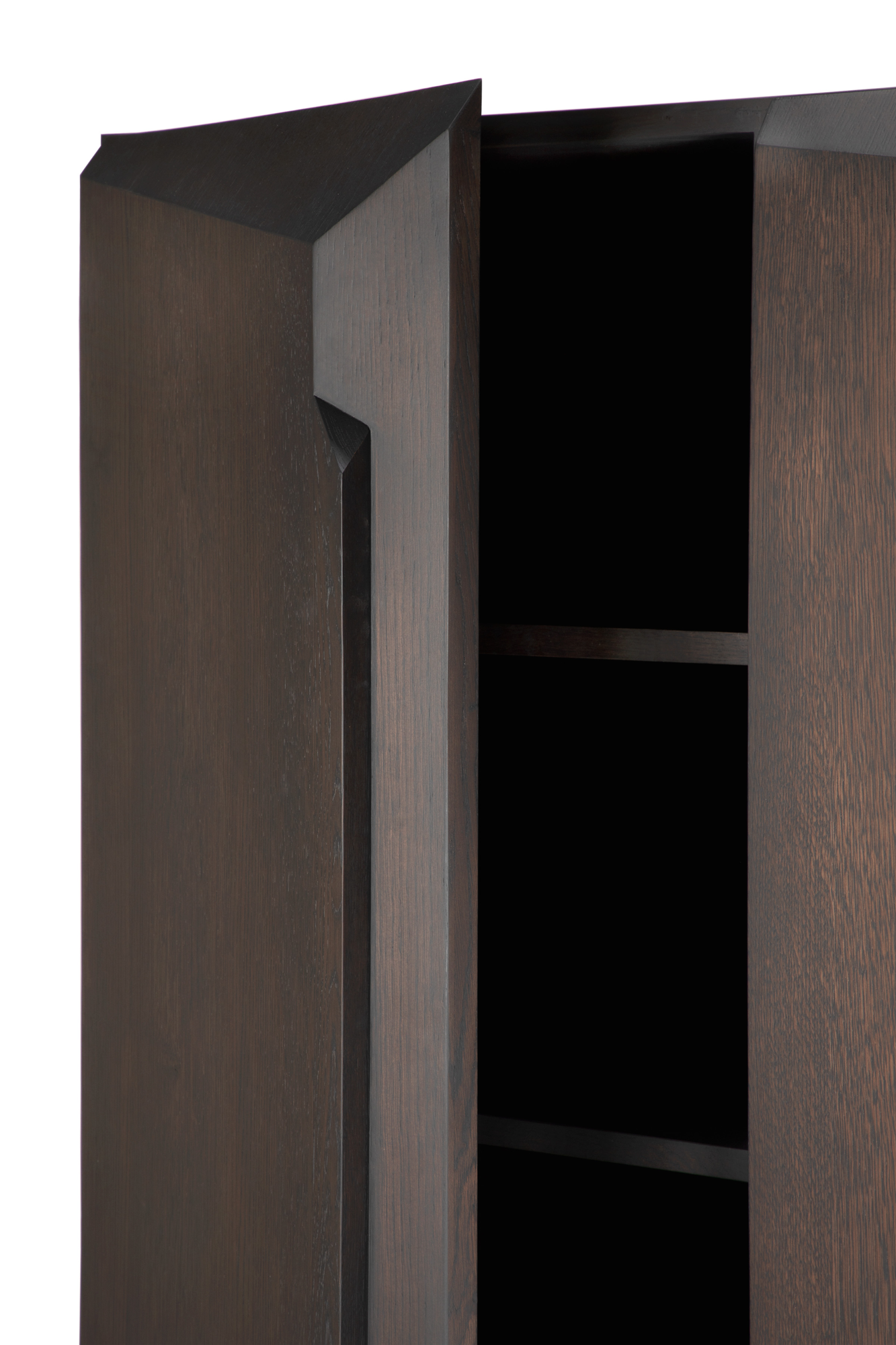 Wandkast Stairs bruin eikenhout