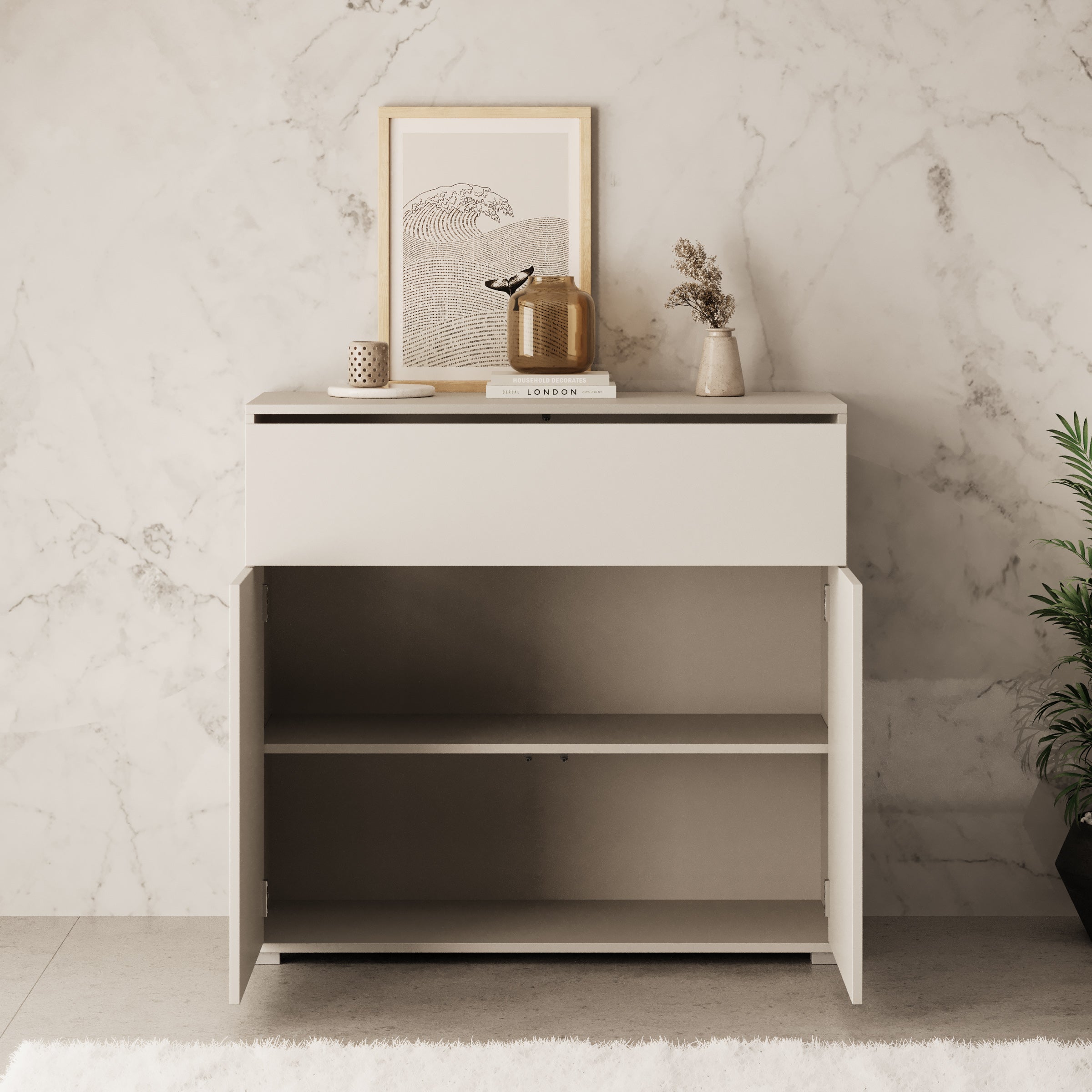 Gideon - Dressoir - Beige - 100x40x93 cm