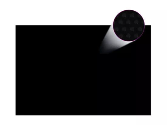 Film solaire de piscine PE rectangulaire flottant 6x4 m Noir