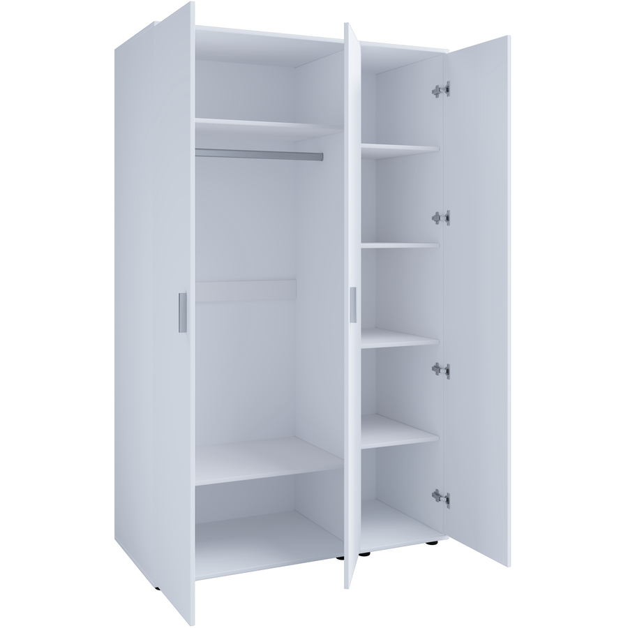 nonjoo. Kleiderschrank Mey 3-türig weiß
