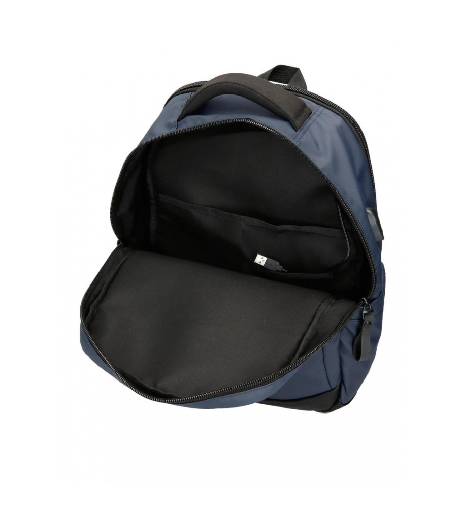 Pepe Jeans Mochila porta ordenador Hoxton dos compartimentos marino
