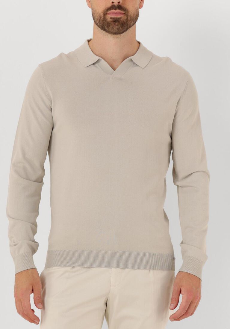 gebroken wit gentiluomo trui polo no button ls k2039-260