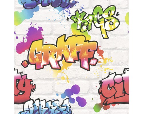 Behang 272901 Kids&Teens 3 Graffiti Grijs