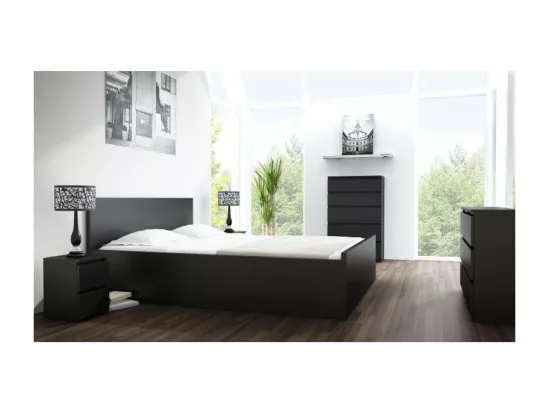 Chevet Malwa M2 NOIR 2 TIROIRS
