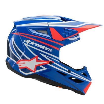 Casque cross Alpinestars SUPERTECH S-M3 - WURX - ENFANT - Bleu / Rouge