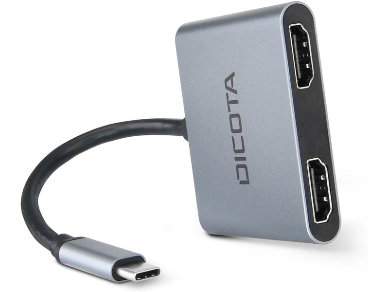DICOTA USB-Hub Portable 4-in-1 Tragbare USB-C 4-in-1 Mini-Dockingstation
