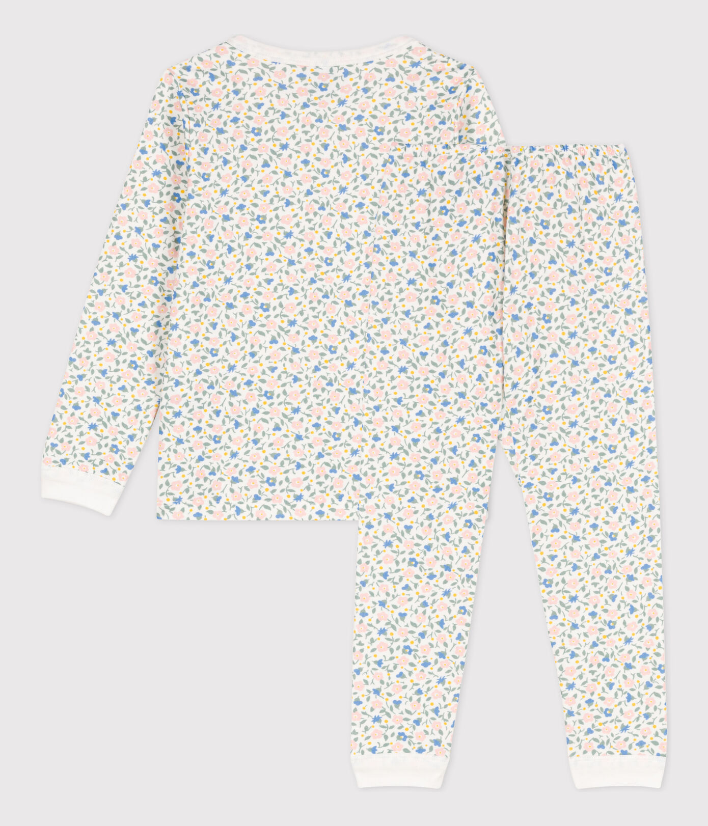 Pyjama fleurs en tubique petite fille