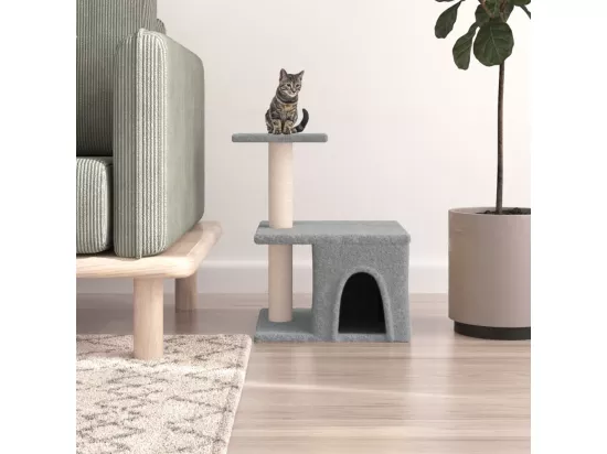 Arbre à chat avec griffoirs en sisal gris clair 48 cm