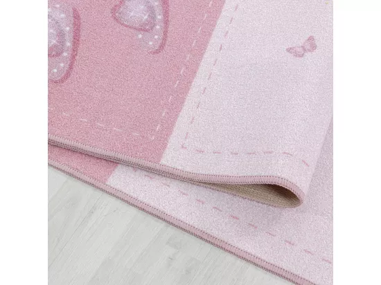 Tapis enfant 80x120 Lavable 30° ROSEKA rose