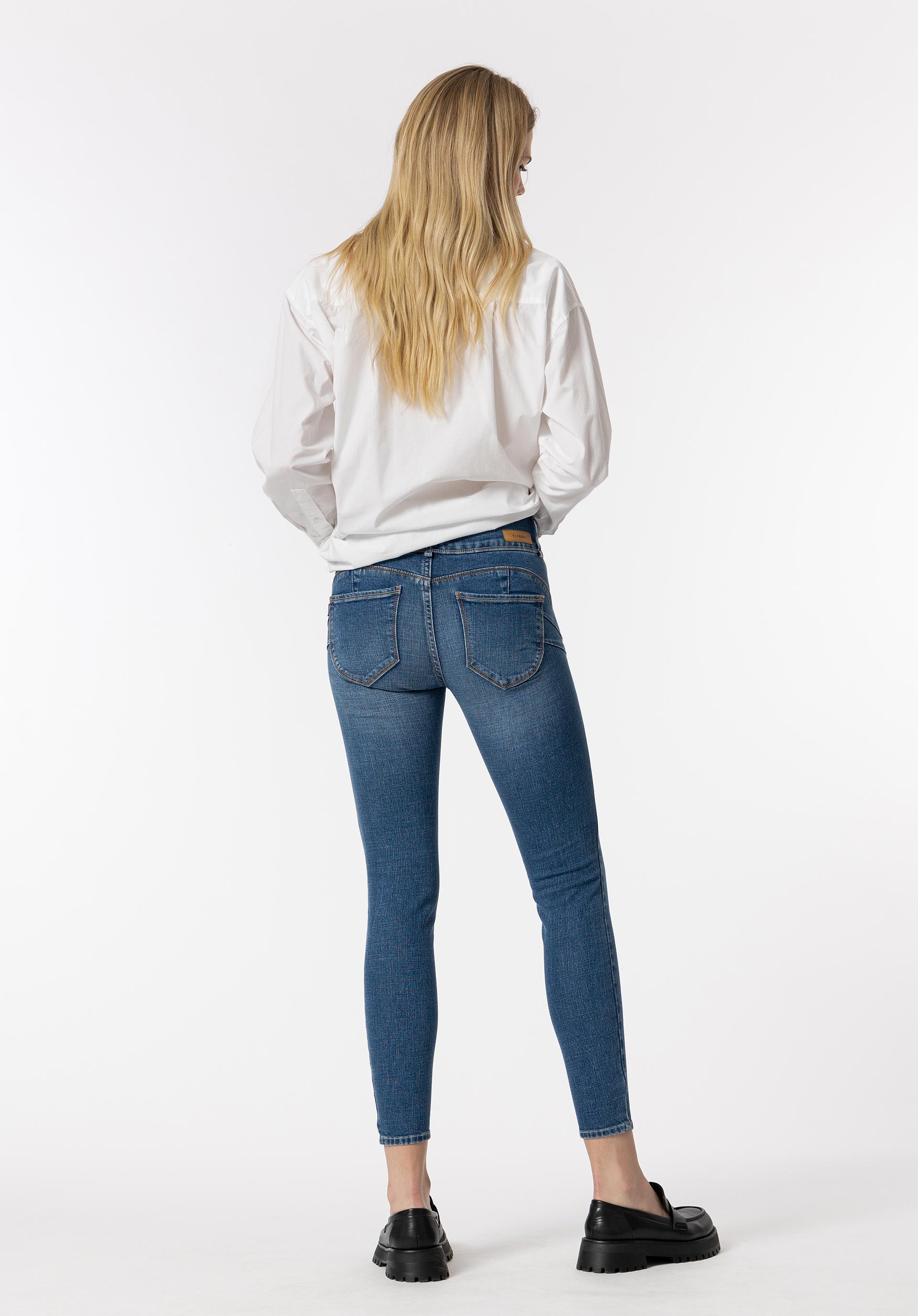 Jeans Double-up Skinny Cintura Alta