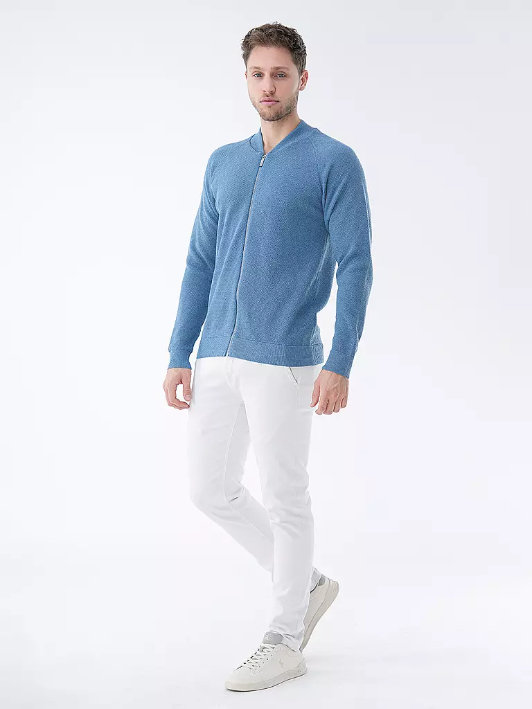 KNOWLEDGE COTTON APPAREL Strickjacke  hellblau