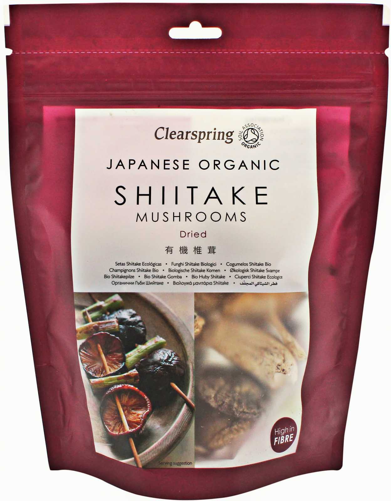 Cogumelos Shiitake ecológicos Clearspring Wholefoods Setas 40 g