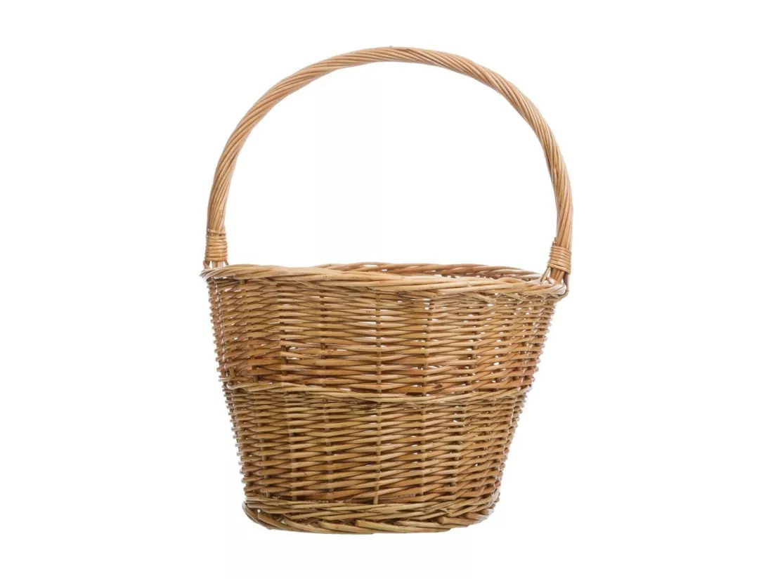 Panier en osier marron 42x30x22/42h