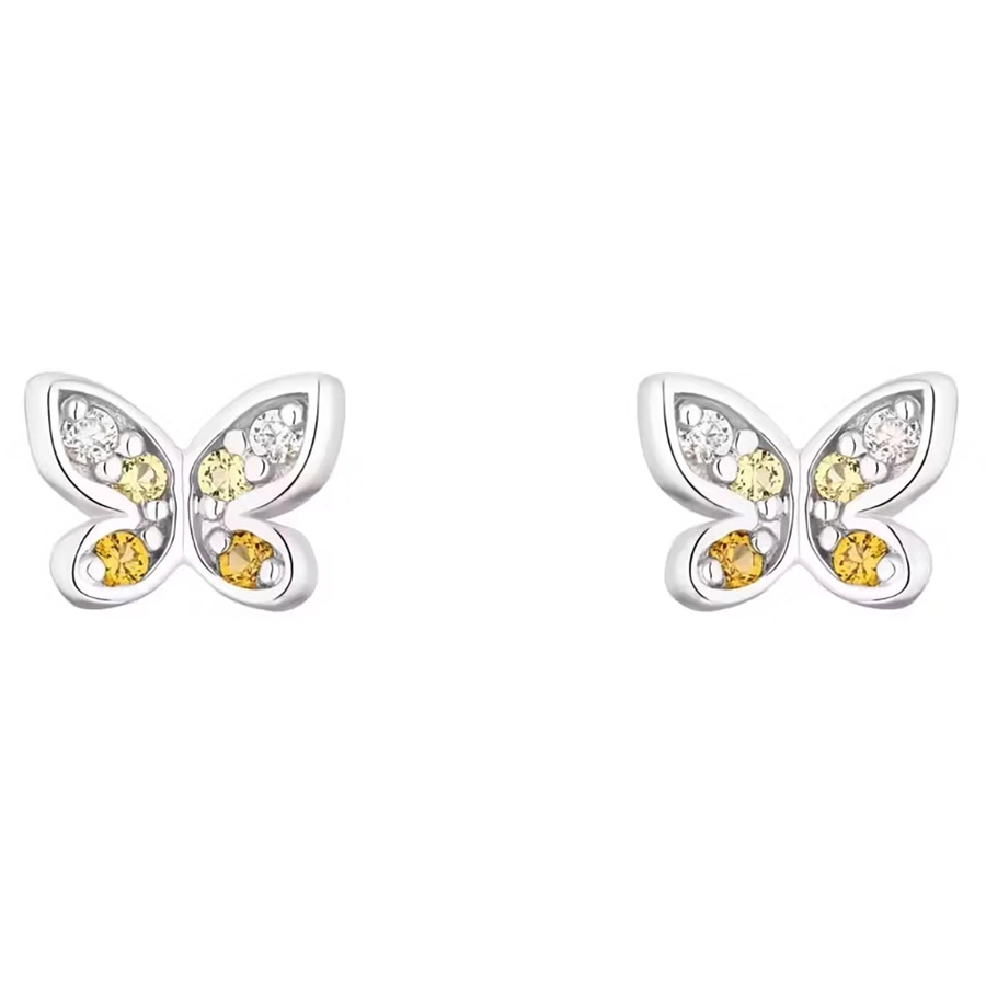 Prinzessin Lillifee Kinder-Ohrringe Schmetterling Ohrstecker Silber silver