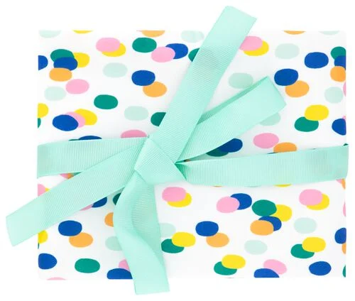 papier d’emballage réutilisable tissu confetti 40x45