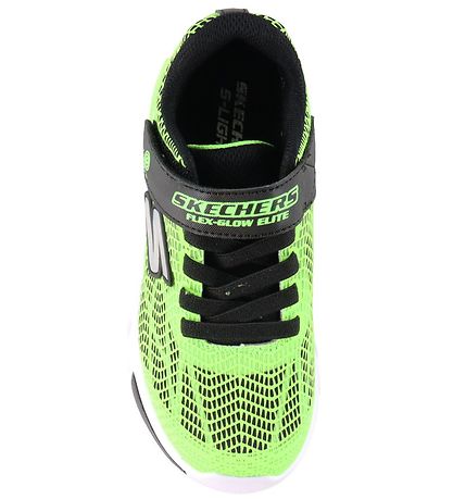Skechers Sko m. Lys - Flex-Glow Elite - Lime Black