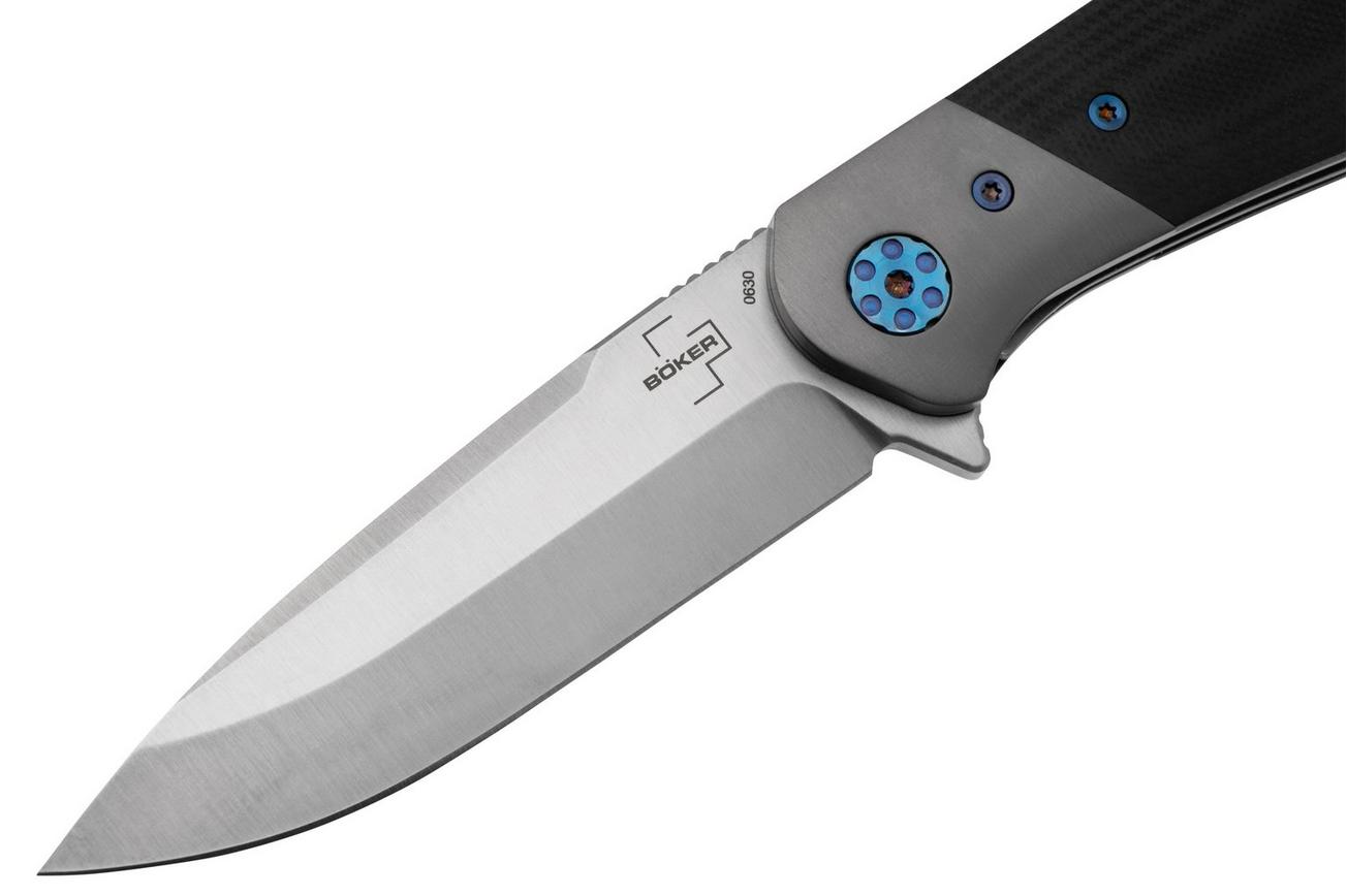 Böker Plus Undertow 01BO694 Satin D2, Black G10, zakmes, Lorien Arnold design