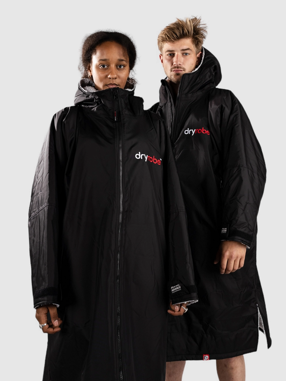 Dryrobe Advance Large Long Sleeve Surf Poncho black grey