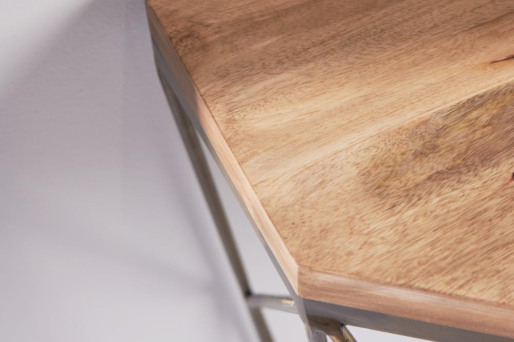 riess-ambiente.de Filigrane Konsole Diamond 90cm Mango Messing Massivholz Metall