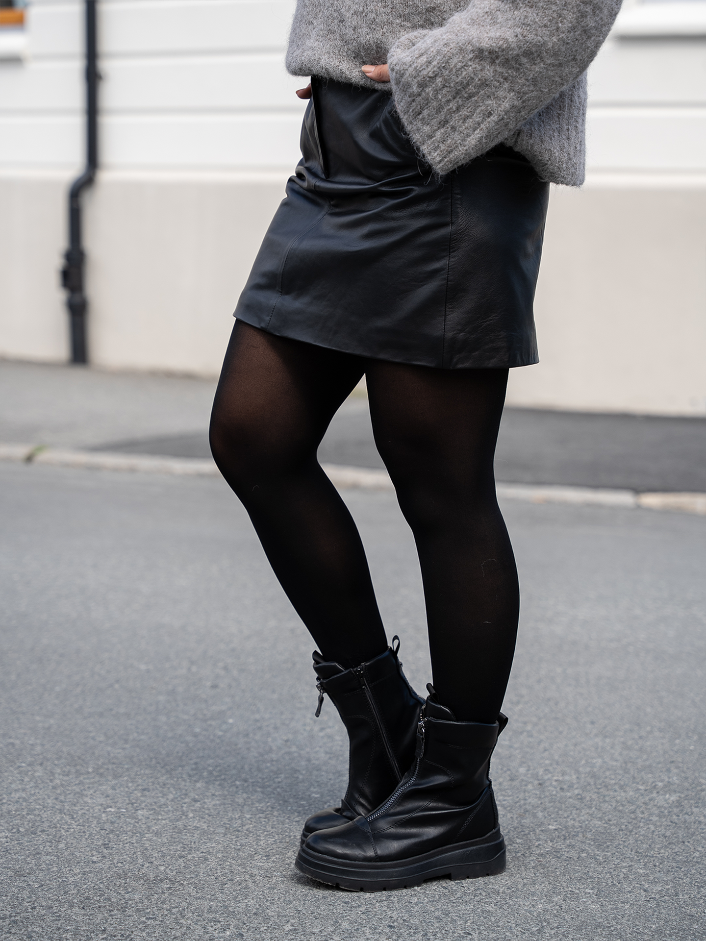 Lyma Leather Skirt