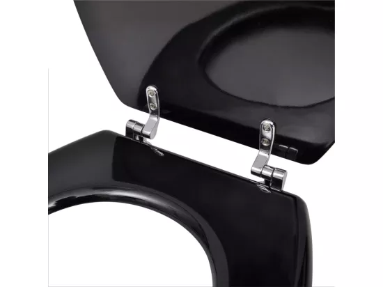 Lot de deux sièges effet bois noire 45 x 36 x 5 cm 02_0002945