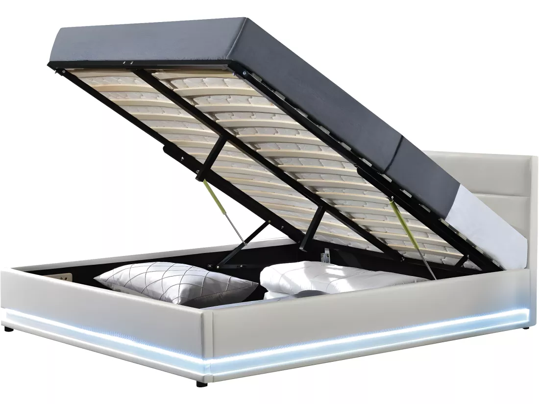 Lit LED avec coffre 