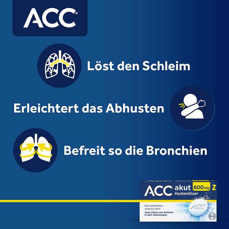 ACC akut 600 mg Z Hustenlöser, Brausetabletten, 10 St